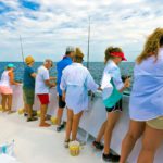 Group aboard a Destin party boat fishing charter